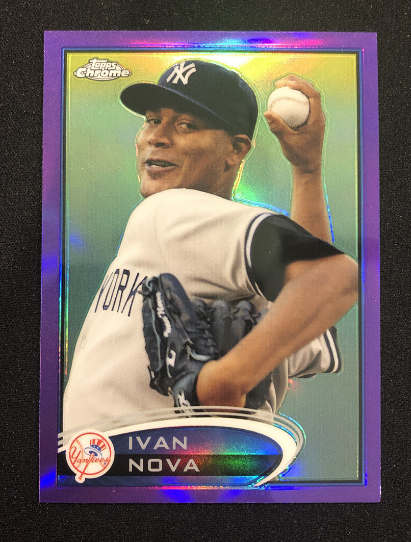 2012 Topps Chrome Ivan Nova Purple Refractor #129 Yankees