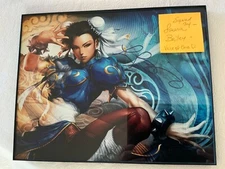 Chun li SF picture signed by Laura Bailey/voice of Chun li  14x11 size