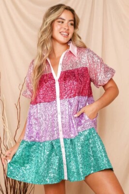 peach love sequin dress Blue sequin dress