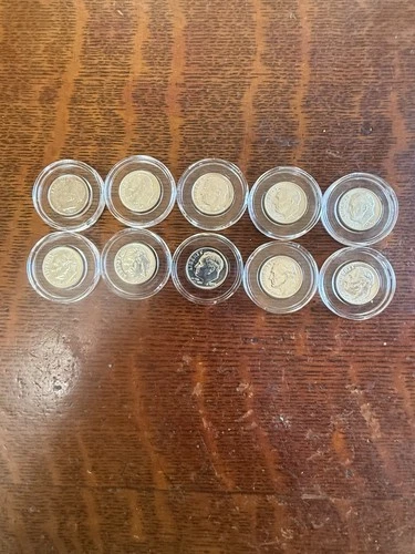 1959 Silver BU Roosevelt Dimes Gty 10