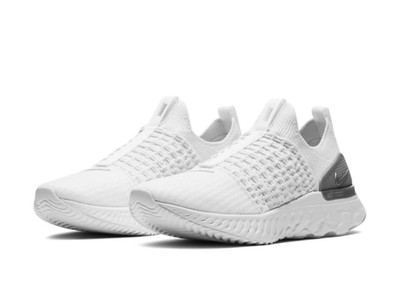 Size 8 - Nike React Phantom Run Flyknit 2 True White Silver W