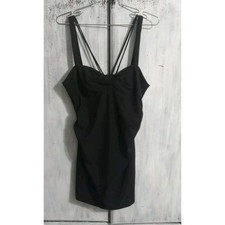 Zara Bow Sleeveless Mini Dress Black Medium Y2K Feminine Whymsigoth