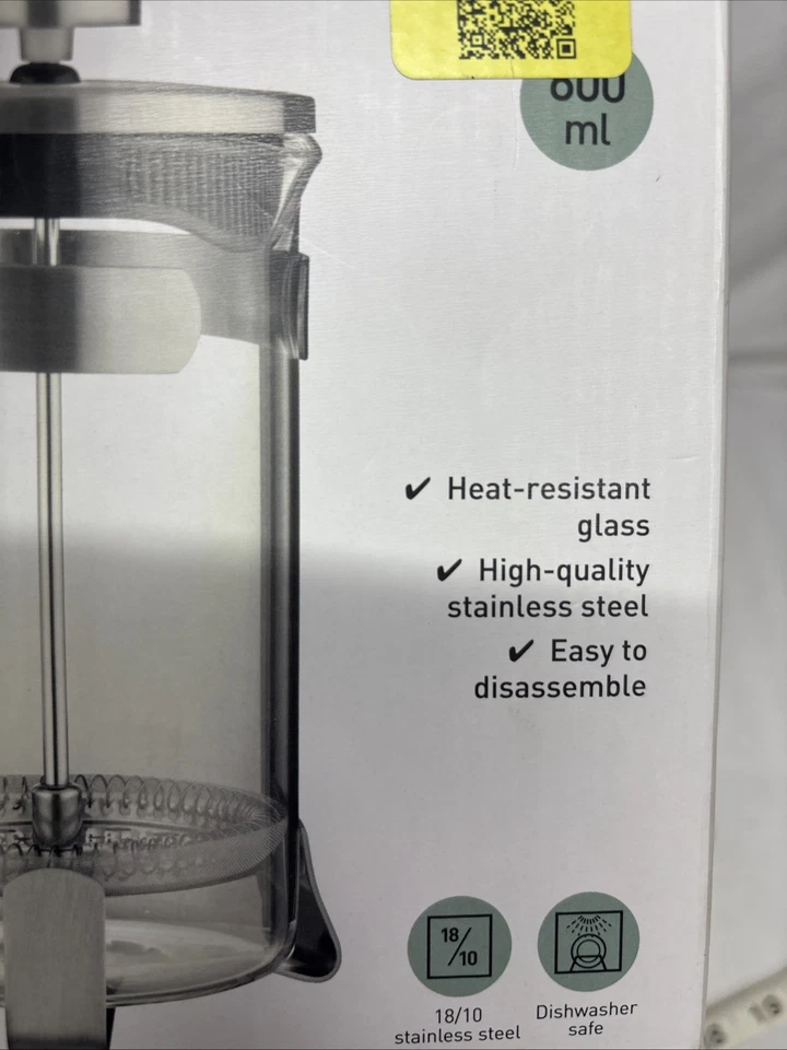 BergHOFF Essentials acero inoxidable y vidrio prensa francesa café té 3 tazas  Foto 4 de 4