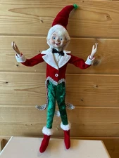 RAZ Imports 19” Posable Elf Green Red White Read Description (27)