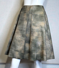 1999 MARNI Textured Cloque Pleated Full Skirt SIZE IT38 Consuelo Castiglioni Era