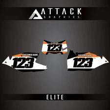 Attack Graphics Elite Number Plate Backgrounds For KTM 250 XC-W (Fuel Injected)