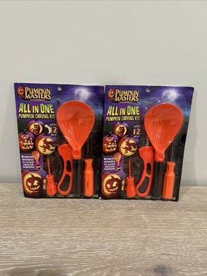 2 Pack Pumpkin Masters All-in-one Pumpkin Carving Kit 12 pieces Each