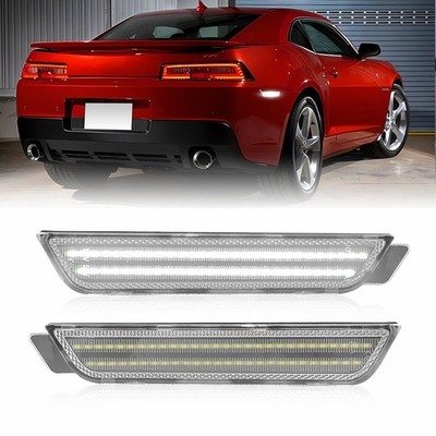 Car LED Rear Side Marker Lights Fits Chevrolet 2010-2015 Camaro Clear White EXV