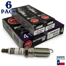 6 Pack NGK 90495 Ruthenium HX Spark Plugs LTR6BHX