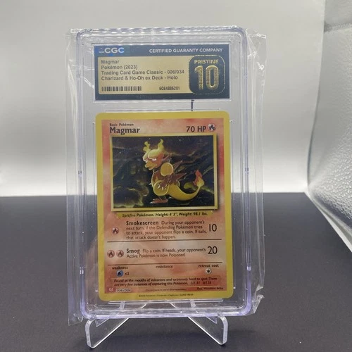 Magmar 006/034 Holo Charizard & Ho-oh Ex Deck CGC 10 PRISTINE 2023