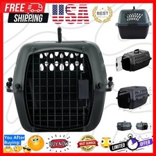 Pet Porter Dog Kennel 23", Dark Gray  Black, for Pets up to 15lbs,