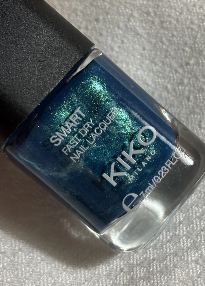New! Kiko Milano Smart Nail Lacquer Nail Polish 7ml Mermaid Blu 032 Full Size - Image 2 of 4
