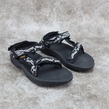 Teva Kids' Black Sandals Size 1 Little Kid Adjustable Straps Hiking