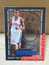 allen iverson rookie nba card. rookie card picture