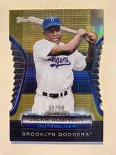 2012 Topps Golden Moments Jackie Robinson Gold Die Cut GMDC 18 32/99