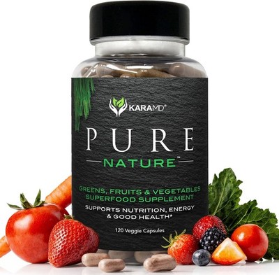 KaraMD Pure Nature | Greens, Fruit and Veggies Supplement | Whole Food Multivi