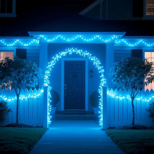 150 LED Sky Blue Christmas Lights Outdoor, UL Certified and Commercial Grade ... - Picture 2 of 7