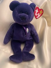 Princess Diana 1997 TY Beanie Baby MINT, RARE, ROYAL PURPLE, PELLETS!! ERRORS!!!
