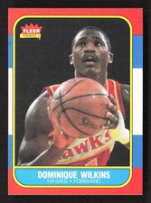 1986-87 Fleer Dominique Wilkins #121 Rookie Atlanta Hawks EXMT TV11032