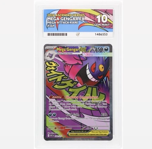 ACE 10 Mega Gengar EX 269/217 Ascended Heroes Perfect Subgrades!!!
