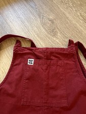 Lucy & Yak Organic Cotton Dungarees UK Size 14 R Red 3 Pockets Never Worn
