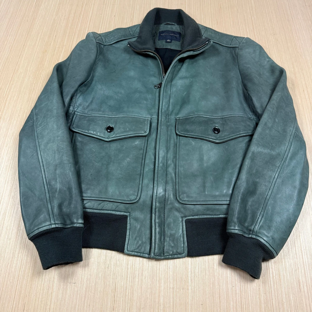 banana republic leather bomber jacket products for sale | eBay