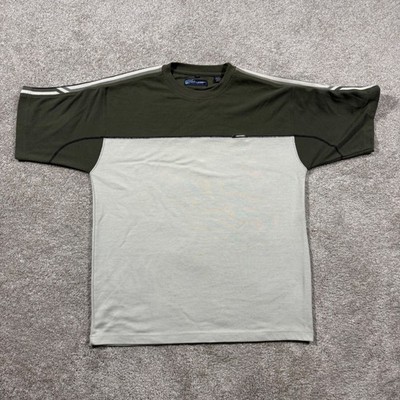 Y2K Point Zero Mens XL Waffle Knit Shirt Olive Green Grey Short Sleeve Skate XL