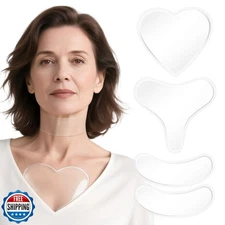 Silicone Neck Wrinkle Patches, Sleeping Reusable Overnight Anti W