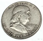 # C8158   FRANKLIN  HALF DOLLAR  COIN,   1950-D