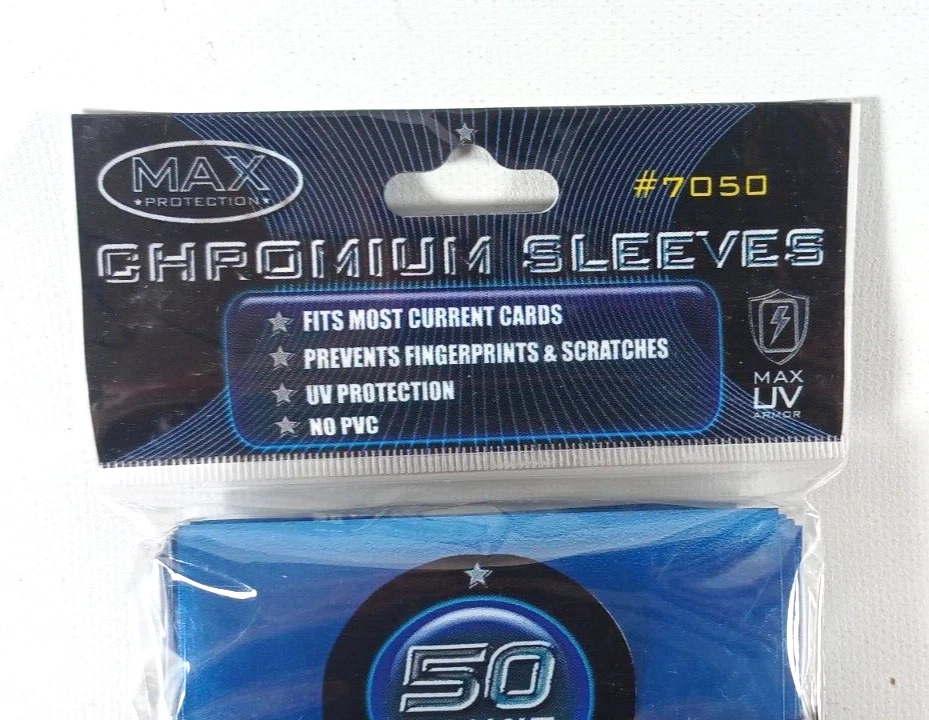 Max Protection Standard Card NEO Sleeves BLUE CHROME (50 Count) 7050LCSB - Image 3 of 4