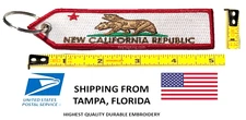 New California Republic Keychain Double Sided Tactical Key Fob Travel Keychain