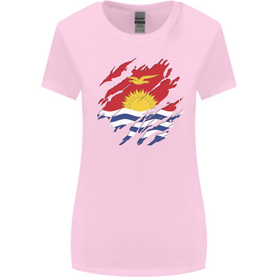 Torn Kiribati Flag Day Football Womens Wider Cut T-Shirt