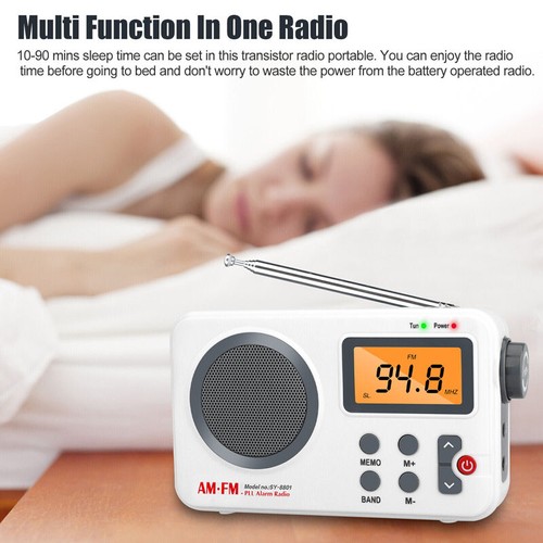 Radio digitale AM FM con altoparlante e schermo LCD - portatile, allarme, timer, 5V - Foto 5 di 9