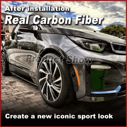 2 uds faldones laterales de carbono accesorios alerón faldones laterales se adapta a BMW i3 2014-2020 - Imagen 3 de 13
