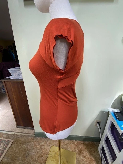 Habitual Girl Rustic Orange Double Knot Open Back Short Sleeve Shirt Sz 12 Kids - Image 3 of 4