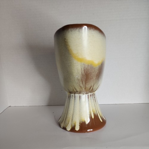 Vtg Frankoma Pottery Desert Gold 237 7" Pod Vase, Sticker Mid Century Modern - Picture 5 of 18