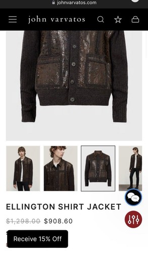 John Varvatos Ellington Jacket Men’s Brown Cashmere Size XS - Picture 7 of 12