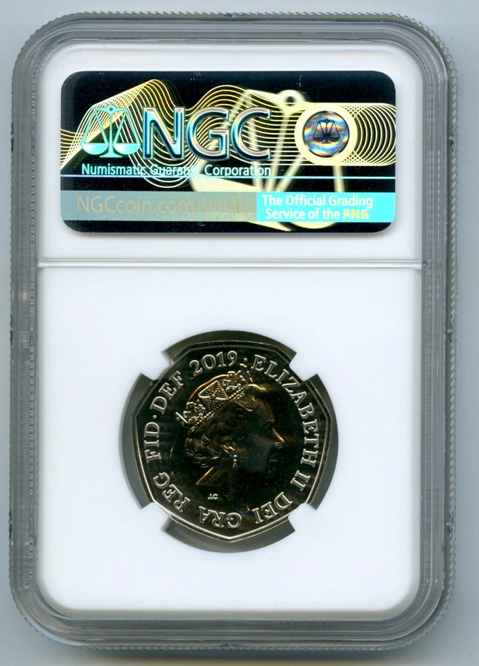 2019 GREAT BRITAIN 50P NGC MS69 DPL SHERLOCK HOLMES FIRST RELEASES HOT TOP POP=5 - Image 2 of 2