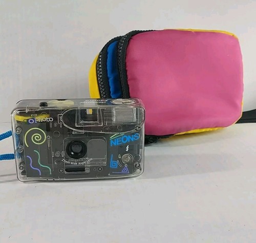 GoPhotos Neons Transparent Designer 35mm Film Camera With A 27mm Wide Angle Lens - Picture 17 of 18