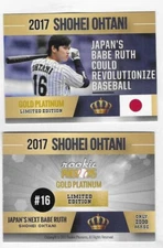 2017 SHOHEI OHTANI JAPAN'S  BABE RUTH LE GOLD PLATINUM LE