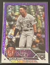 2023 Topps Update Series Purple Foil Parallel /799 Nolan Jones RC #US85 Rockies 