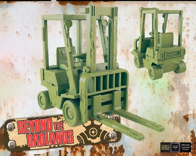 Wasteland Small Forklift - Post-Apocalyptic - 28mm or 32mm - EC3D Designs -