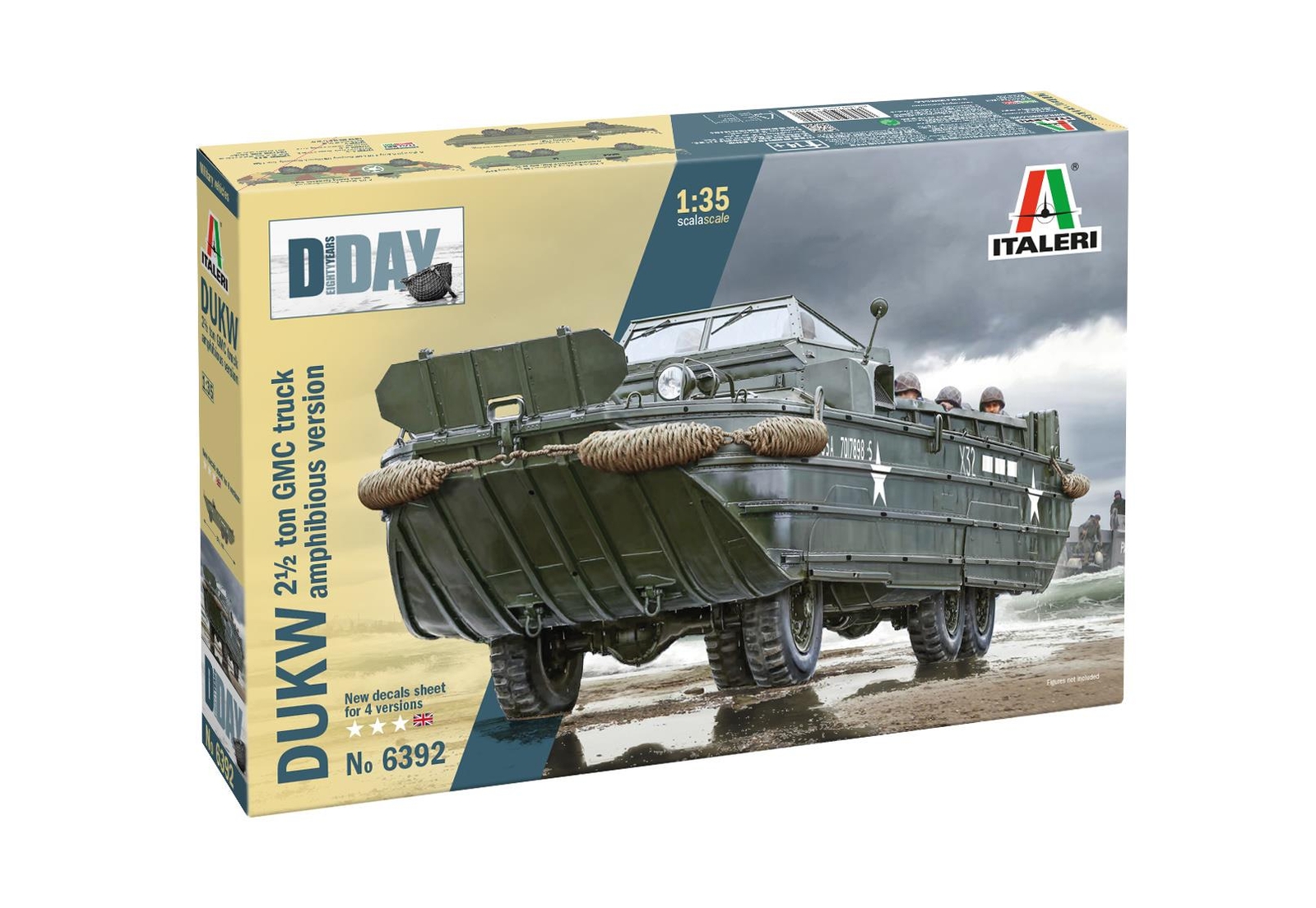 Italeri 6392 DUKW 21⁄2 GMC amphibious version - D DAY 80 years 1/35 Scale