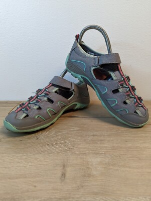 Merrell Big Kid's Hydro H2O Hiker Sandal in Grey/Turquoise MY57961 Size 4M 