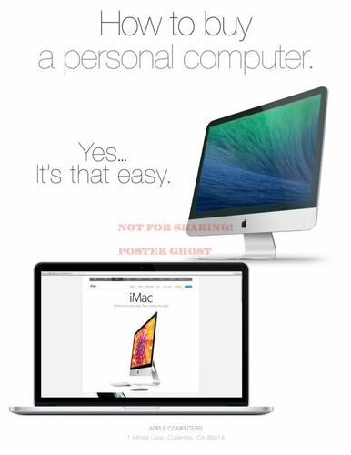 APPLE IMAC COMPUTER VINTAGE POSTER 