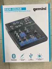 Gemini Pro Audio Equipment 5 Channels USB Unpowered Live Studio Music Mixers DJ