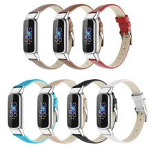For Fitbit Luxe Genuine Leather Replacement Watch Wrist Band Strap Bracelet Loop