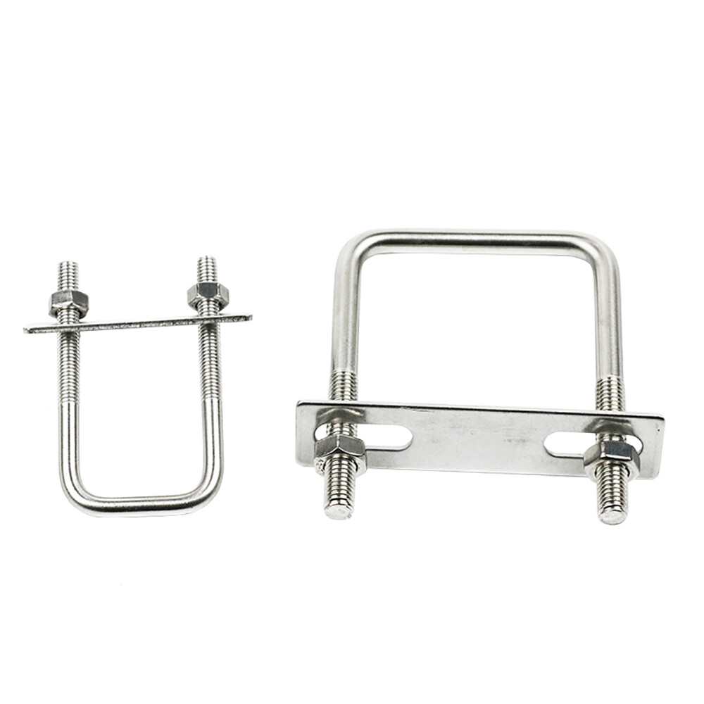 304 Stainless Steel Right Angle U-Bolts Screws With Plates