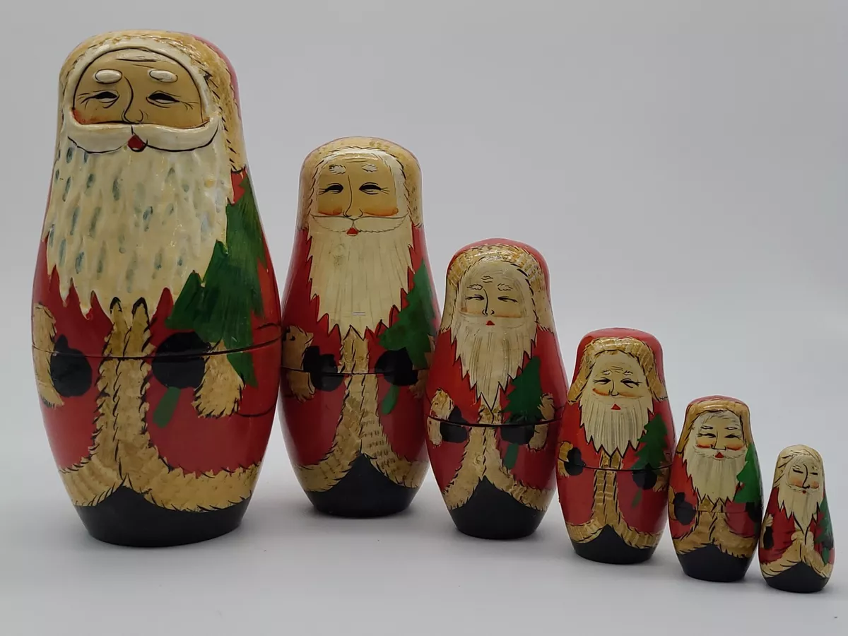 Russian nesting dolls santa claus top