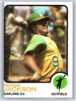 1973 Topps Baseball Reggie Jackson Oakiand A's #255 Hall of Famer
